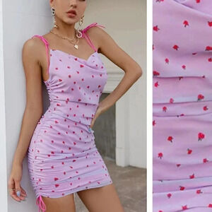 NWT White Fox Boutique More Than A Feeling Mini Dress in Lilac Rose Barbiecore